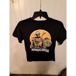 Star Wars The Mandalorian SHIRT Mens SMALL Bubba Fett‎ Short Sleeve Black